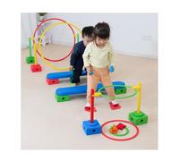 ZDQDMJ Parcours d'obstacles Ensemble De Parcours d'obstacles De 114 Pièces pour Enfants avec Planches D'équilibre, Haies Et Cerceaux pour Marelle, Entraînement Physique pour Crèche(Style 1)