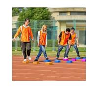 ZDQDMJ Pierre de Rivière Ensemble De Pierres De Gué pour Activités De Groupe, Jeu Intérieur/extérieur, Team Building pour Pique-Nique d'entreprise(Yellow 23x15x5cm)