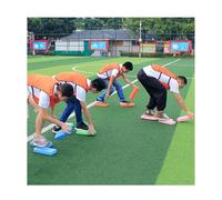 ZDQDMJ Pierre de Rivière Ensemble D'entraînement À L'équilibre avec Pierres De Gué, Jeu De Groupe en Extérieur, Jeu De Fête pour Enfants Et Adultes(Yellow 23x15x5cm)