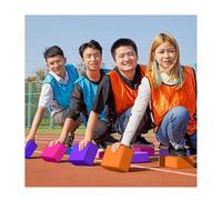 ZDQDMJ Pierre de Rivière Ensemble D'équilibre avec Pierres De Gué, Jeu Intérieur/extérieur, Activité d'anniversaire pour Enfants Et Adultes(Orange 23x15x5cm)