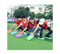 ZDQDMJ Pierre de Rivière Ensemble D'équilibre avec Pierres De Gué, Matériau en Mousse EVA, Jeu De Groupe Intérieur/extérieur pour Fête d'anniversaire(Yellow 23x15x5cm)