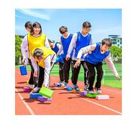 ZDQDMJ Pierre de Rivière Jeu De Team Building avec Pierres De Gué, Matériau en Mousse EVA, Fête d'anniversaire Intérieure/extérieure pour Adultes Et Enfants(Yellow 23x15x5cm)