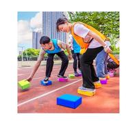 ZDQDMJ Pierre de Rivière Pierres De Gué pour Fête d'anniversaire, Ensemble De Jeux De Carnaval, Activité De Team Building pour Journée Sportive en Extérieur(Yellow 23x15x5cm)