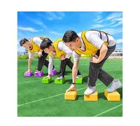 ZDQDMJ Pierre de Rivière Pierres De Gué pour Team Building, Jeu De Groupe en Extérieur, Set pour Anniversaire Et Carnaval(Blue 23x15x5cm)