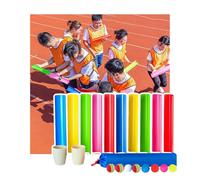 ZDQDMJ Pipeline Challenge Jeu De Fête d'anniversaire Au Jardin Et À La Plage, Ensemble De Travail D'équipe Pipeline Challenge, Activité De Plein Air pour Adultes Et Enfants(10pcs 30cm)