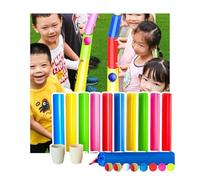 ZDQDMJ Pipeline Challenge Jeu D'équipe pour Journée Sportive Scolaire, Ensemble Pipeline Challenge, Activité d'anniversaire Au Jardin Et À La Plage en Extérieur(10pcs 30cm)