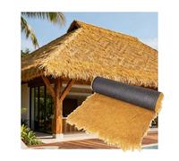 ZDQDMJ Toit en Chaume Rouleau De Chaume Artificiel Jaune, Toit en Herbe Synthétique, pour Bord De Piscine, Clôture De Jardin, Découpe Facile, Faible Entretien(2x5m)