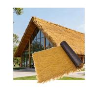 ZDQDMJ Toit en Chaume Rouleau De Chaume Synthétique pour Abri, Toit en Paille sans Entretien, Chaume De Palmier Artificiel, Décoration Imperméable(2x5m)