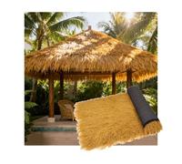 ZDQDMJ Toit en Chaume Rouleau De Toit en Chaume De Palmier Artificiel, Chaume De Paille Jaune Réaliste, À Monter Soi-même pour Bord De Piscine, Bar De Plage, Patio, Imperméable(2x5m)