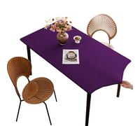 ZDSDZSD Nappe Rectangulaire Extensible Polyester, Ajustée Nappe avec Élastique, Anti Tache Lavable en Machine et Facile à Nettoyer pour Cuisine, Salle à Manger, Terrasse, Jardin(Purple,80 x 120 cm)