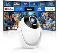 ZDSSY Mini projecteur intelligent portable pour chambre à coucher Android | Projecteur à courte focale, support 4K, WiFi 6 et BT 5.4, Keystone automatique et rotation à 360° pour iPhone/iOS/HDMI/USB