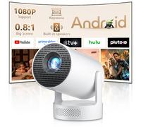 ZDSSY Mini Vidéoprojecteur Compatible 4K 1080P, Projecteur Video avec WiFi 6 BT Android 11.0, Correction Automatique du Trapèze, Rotation à 180°, Vidéoprojecteur Portable pour USB/Smartphone/PC
