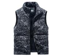 ZDSUHYIW Gilet de travail pour homme - Gilet d'hiver surdimensionné - Gilet de transition cargo doublé avec plusieurs poches - Gilet de chasse chaud - Col montant - Gilet d'extérieur - Gilet de sport