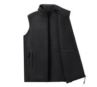 ZDSUHYIW Gilet polaire pour homme - Gilet polaire sans manches - Gilet d'hiver sportif léger - Gilet thermique d'extérieur - Gilet de loisirs - Gilet de transition chaud, Noir , 6XL