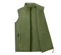 ZDSUHYIW Gilet polaire pour homme - Gilet polaire sans manches - Gilet d'hiver sportif léger - Gilet thermique d'extérieur - Gilet de loisirs - Gilet de transition chaud, Vert armée., XXL