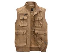 ZDSUHYIW Gilet thermique doublé en polaire pour homme - Avec fermeture éclair - Gilet d'hiver thermique - Coupe-vent - Sans manches - Gilet de transition - Gilet d'extérieur, c, 4XL
