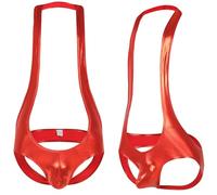 ZDSUHYIW Jockstrap - Combinaison de lutte pour homme - String - Straps - Combinaison à bretelles - Body pour homme - Jockstrap - Maillot - Sous-vêtements - Combinaison de lutte, rouge, XL