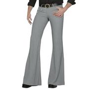 ZDSUHYIW Pantalon évasé vintage pour homme, style années 70, baggy, élégant, en velours côtelé, tenue de carnaval, tenue discothèque, pantalon en tissu, costume hippie, pantalon de loisirs, costume de