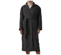 ZDSUHYIW Peignoir de bain pour homme, sauna, peignoir de bain, poncho de bain, tissu éponge, vêtements de nuit, vêtements de détente, en coton, léger, avec ceinture, Noir , M