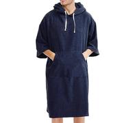 ZDSUHYIW Poncho de surf en coton - Avec compartiment zippé - Pour homme et femme - Avec capuche - Pour la plage - En tissu éponge - Doux - Peignoir de bain en polaire