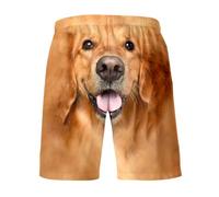 ZDSUHYIW Short de sport pour homme avec motif de chien amusant - Pour la plage, le surf - Séchage rapide, marron, XXL