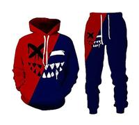 ZDSUHYIW Survêtement pour homme avec impression visage souriant Y2K, sweat à capuche et pantalon de jogging, baggy, hip hop, streetwear, en coton, respirant, pour les loisirs, #N/A., M
