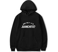 ZDSYDJX Leiva Who The FK is Juanchito 2025 Sweatshirt, Tendance Motif Confortable Pullover Top Manches Longues Casual,Noir,3XL