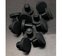 ZDUD Bouchon de Trou en Caoutchouc, Bouchon de Trou Plein en Caoutchouc de Silicone Noir, alésage Rond de 2 à 14 mm, Bouchons d'obturation, Bouchon de Type T(9mm(5pcs))
