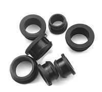 ZDUD Bouchons en Caoutchouc, 10 pièces, œillets en Silicone Noir, à Clipser, for câbles, Protection de 2 à 30 mm(A 8mm(Hole 5.5mm))