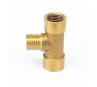 ZDVHOMCB 1/4" BSP Female x 1/4" BSP Male x 1/4" BSP Female Tee 3 Way Brass Pipe Fitting Connector Water Fuel Gas