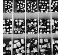 ZDVHOMCB 24 Values Aluminum Electrolytic Capacitor, 400pcs SMD Electrolytic Capacitor Assorted Assortment Kit Range 0.1uF-1000uF with Storage Box