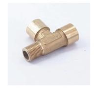 ZDVHOMCB 2pcs 1/4" Female-Female-Male Tee 3 Way Brass Pipe Fitting Connector Water Fuel Gas