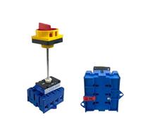 ZDVHOMCB Interrupteur sectionneur 100 A, 4 pôles, 2 Positions, Marche/arrêt, avec Barre en Aluminium, Armoire rotative DIN YMD11-100B/4P, remplace LW30-100