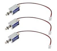 ZDVHOMCB Lot de 3 électroaimants Push-Pull en métal, pièces électroniques étanches, solénoïde DC 12 V, Fer magnétique, Type linéaire