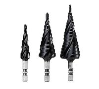 ZDVHOMCB M35 Coated Step Drill Bit for Stainless Steel Hard Metal HSS-Co 3 Flutes Woodworking Drill 1Pcs(5-23) ZDVHOMCB