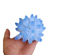 ZDVHOMCB Stone 300-400g Blue Ghost Phantom Quartz Crystal Cluster 1pcs