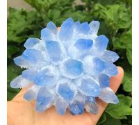 ZDVHOMCB Stone Sky Blue Phantom Quartz Crystal Cluster specimens, Collectibles(550-600g)
