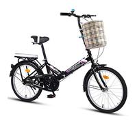 ZDXC Vélo Pliant avec Support, Mini Vélo Portable Femme Adulte Ultra Léger Vélo Urbain Petit Étudiant Mâle Vélo Dames Cruiser Vélo, 16 Pouces / 20 Pouces