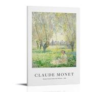 ZDXTYH Claude Monet Toile résistante à la décoloration pour chambre à coucher, salon, bureau - 30 x 45 cm