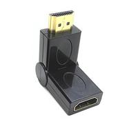 zdyCGime Premium Connecteurs plaqués Or HDMI mâle vers Femelle Coupler, 90-270 degrés réglable Rotation pivotant HDMI mâle vers Femelle Adaptateur convertisseur