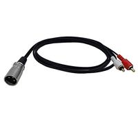 zdyCGTime 1,5 m/1.5 m XLR Y Splitter câble de raccordement, 1 XLR mâle vers 2 RCA mâle câble adaptateur prise stéréo