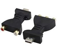 zdyCGTime 1080P Signal numérique AV Adaptateur Audio USB vers 2RCA,Câble Adaptateur AV Audio vidéo USB 2.0 mâle vers Prise Femelle 3RCA,Adapté pour PC,récepteur HDTV,DVD,décodeur, projecteur,etc.