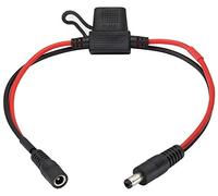 zdyCGTime 14awg DC 5.5mmx2.1mm mâle - Femelle câble d'extension de Faisceau à déconnexion Rapide avec Porte - fusible Lame 5a pour Bandes Lumineuses LED, caméras de Surveillance, etc. (40cm)