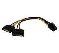 zdyCGTime 15,2 cm 6 Broches PCI vers Carte vidéo Express répartiteur d'alimentation SATA 15 Broches d'alimentation Adaptateur de câble