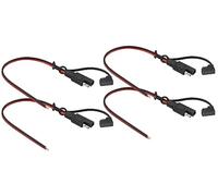 zdyCGTime 18AWG 2Pin SAE cordon d'extension à déconnexion rapide avec capuchon anti-poussière,Câble SAE de fil de prise de batterie solaire,convient aux motos,voitures,tracteurs,etc.(4Pièces/30cm)