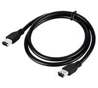 zdyCGTime 3.3 FT 6 broches vers 6 broches Firewire DV iLink Câble IEEE 1394 mâle vers mâle Compatible avec PC, FireWire, SUN, Sony iLink et tous les périphériques IEEE-1394b. (Noir)