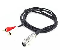 zdyCGTime 3 m/3 M XLR Y Splitter câble de raccordement, 1 XLR femelle vers 2 RCA mâle câble adaptateur prise stéréo
