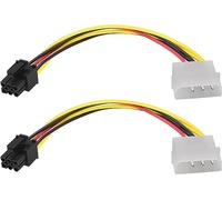 zdyCGTime 4Broches Molex Mâle vers 6Broches PCI-E Mâle Cordon d'alimentation pour Carte Graphique,4Broches Molex vers 6Broches Câble PCI-E Express Câble de Conversion D'adaptateur.(2Pièces)