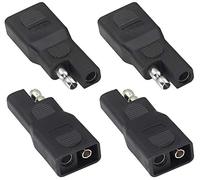 zdyCGTime Adaptateur d'inversion de polarité SAE vers SAE,Alimentation du Panneau Solaire Connecteur Adaptateur SAE mâle vers Femelle,pour Une déconnexion Rapide des câbles.(4Pièces)