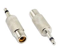 zdyCGTime Adaptateur RCA vers 3,5mm Audio TS,connecteur Adaptateur 2pôles 3,5mm 1/8" mâle vers RCA Femelle,Compatible avec Haut-parleurs,téléphones,mp3 et Autres appareils.(argent/2pièces)